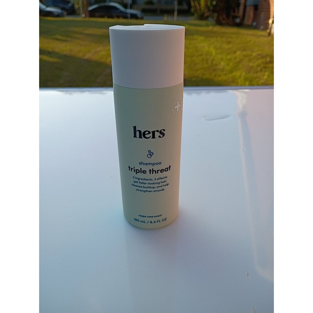 Hers Triple Threat Shampoo Biotin Saw Palmetto Pumpkin Seed Oil 6.4oz NEW